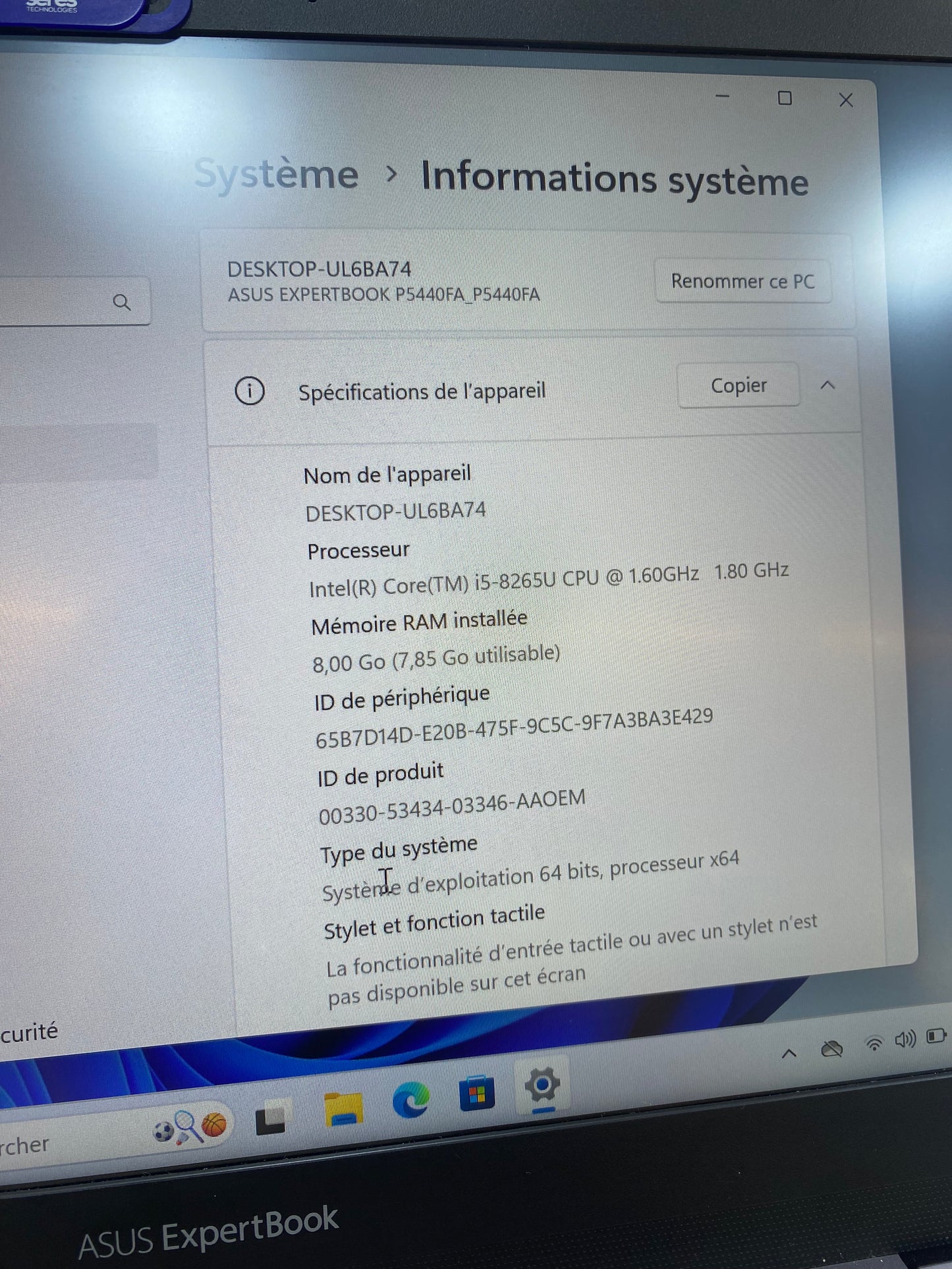Asus Expertbook P5 i5 8th |8GB RAM | 512GB NVME