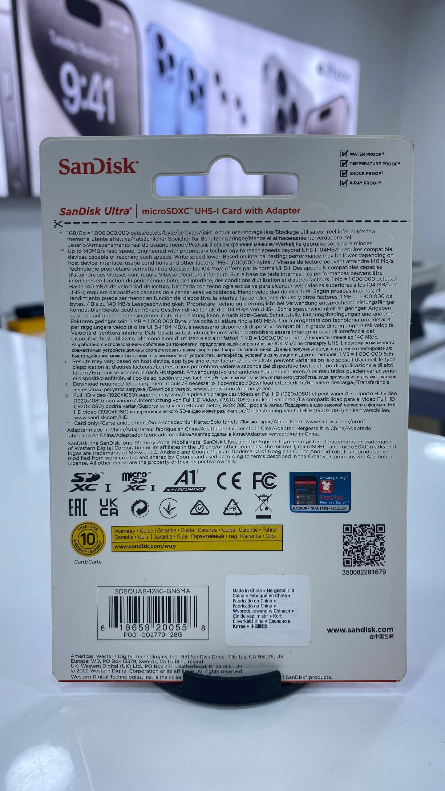 Sandisk Ultra UHS-I 128GB microSDXC Memory Card with Adapter