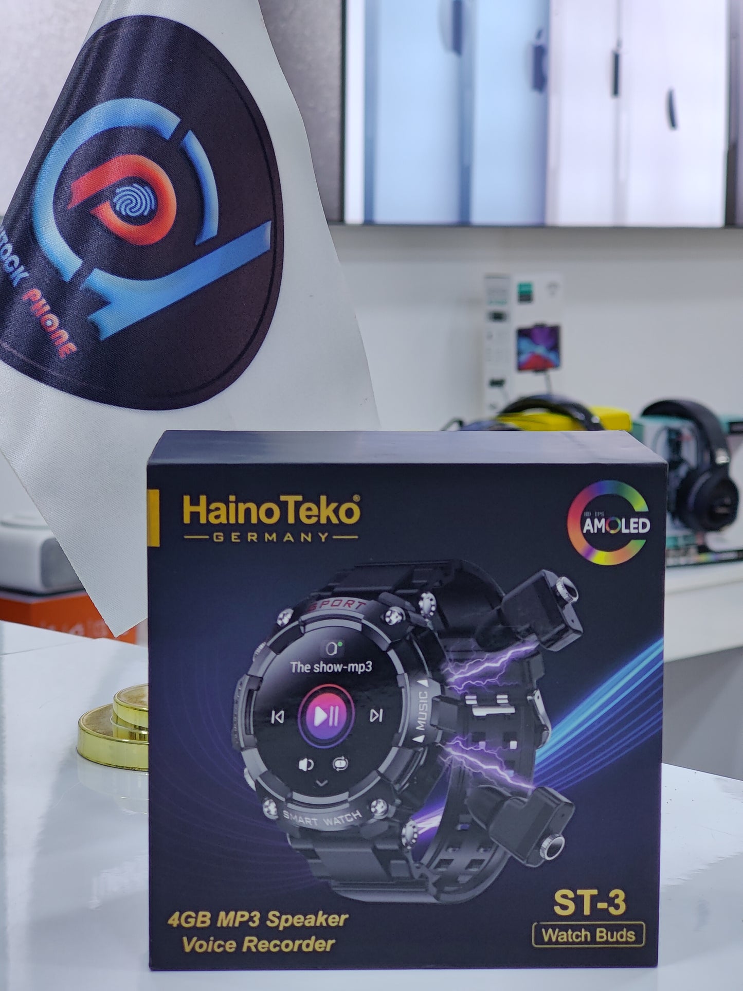 SMART WATCH HAINO TEKO GERMANY AMOLED SCREEN + BLUETOOTH EARPHONES / ST-3