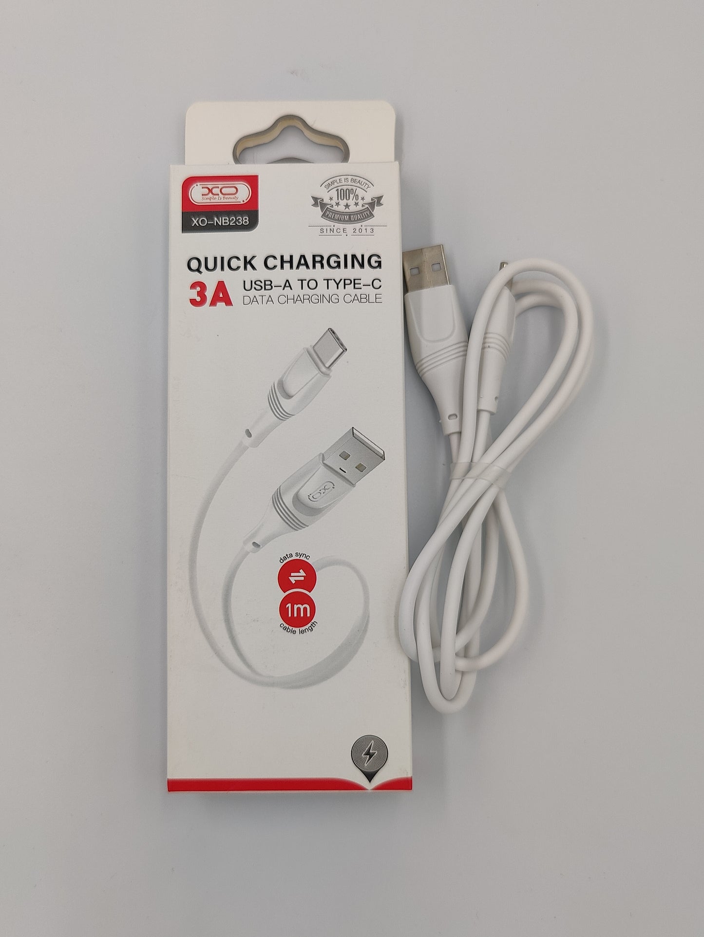 USB-A to Type-C charger and data cable /XO-NB238