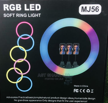 حلقة ضوء RGB MJ56 + حامل