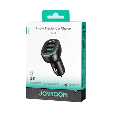 CHARGEUR AUTO JOYROOM 3.4A TRIPLE SORTIES USB FAST CHARGE /JR-CCD03