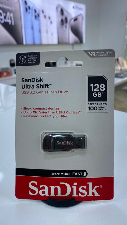 SanDisk Ultra Shift 128GB USB Flash Drive | 100￼MB/s