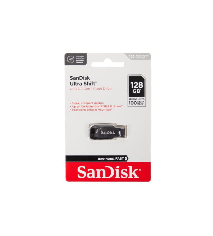 SanDisk Ultra Shift 128GB USB Flash Drive | 100￼MB/s