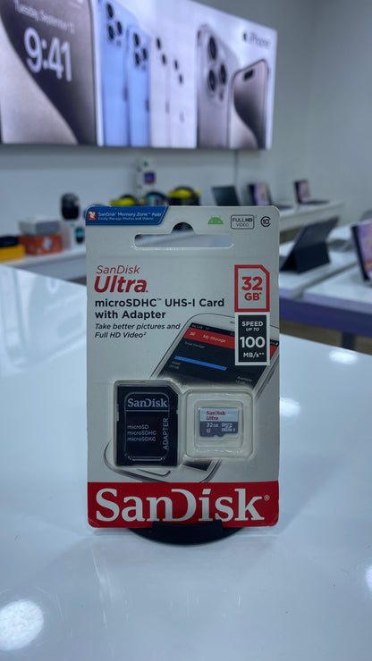 Sandisk Ultra UHS-I 32GB microSDXC Memory Card with Adapter