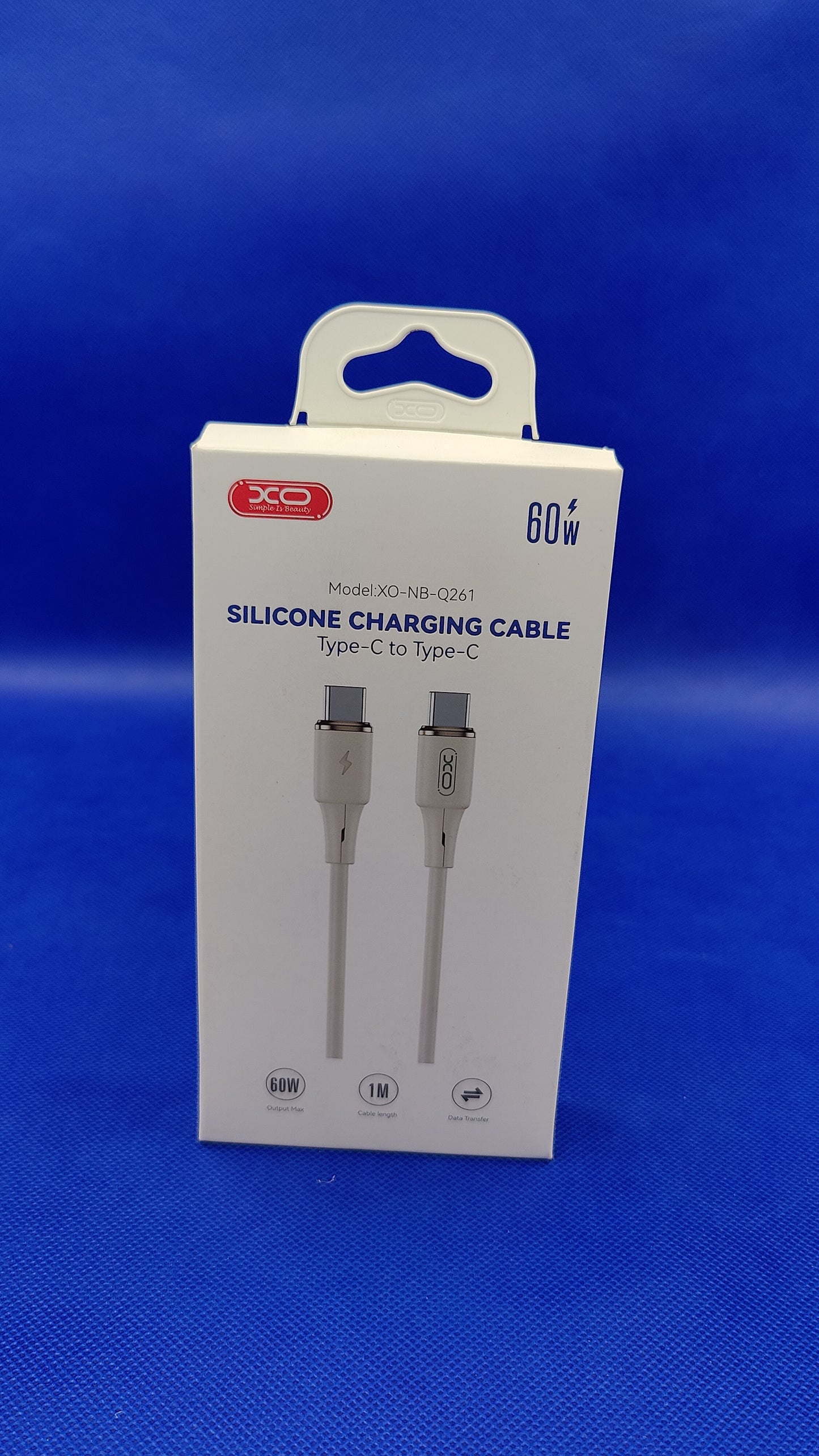 Type-C to Type-C 60W Silicone Charging Cable /XO-NB-Q261