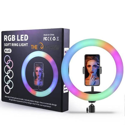 مصباح حلقي RGB MJ45 + دعم ثلاثي الأرجل