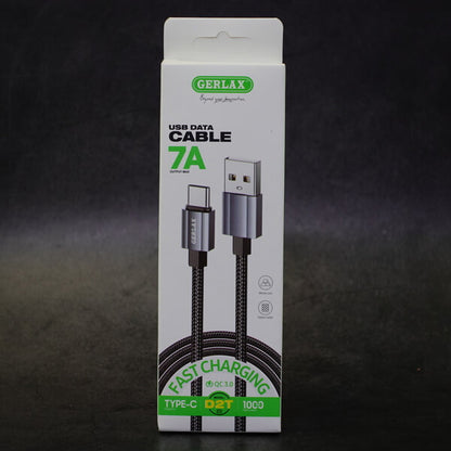 GERLAX 7A FAST CHARGING/TYPE-C/D2T CHARGER CABLE