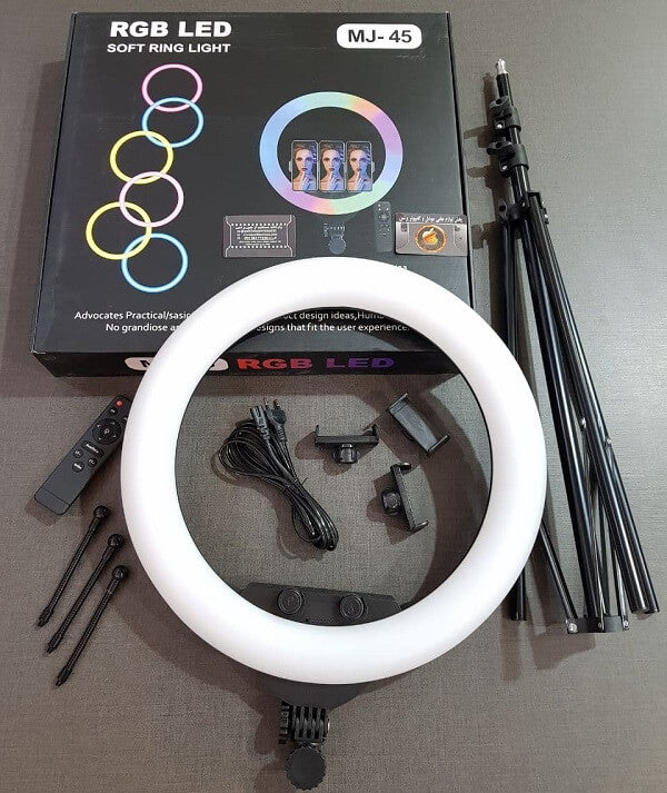 RING LIGHT RGB MJ45 +TRIPOD SUPPORT