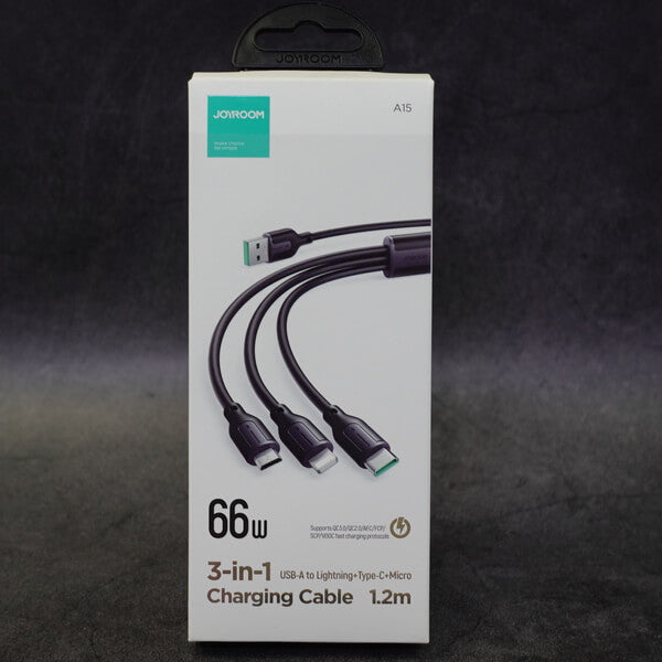 CABLE CHARGEUR JOYROOM FAST CHARGING 66W /TRIPLES SORTIES / A15