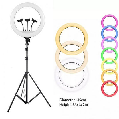 RING LIGHT RGB MJ45 +TRIPOD SUPPORT